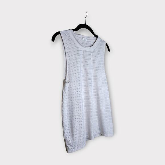 Zyia Active White Mesh Perforated Tank Top Workout Gym Women's Large - Picture 3 of 7